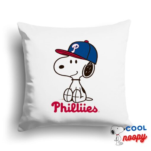 Irresistiblesnoopy Philadelphia Phillies Logo Square Pillow 1