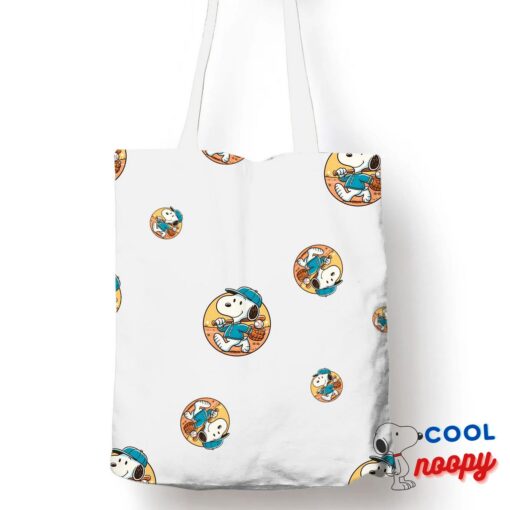 Jaw Dropping Snoopy Baseball Tote Bag 1