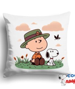 Jaw Dropping Snoopy Dog Square Pillow 1
