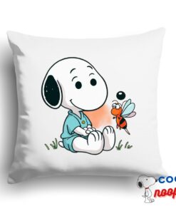 Jaw Dropping Snoopy Funny Square Pillow 1
