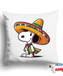 Jaw Dropping Snoopy Mexican Square Pillow 1