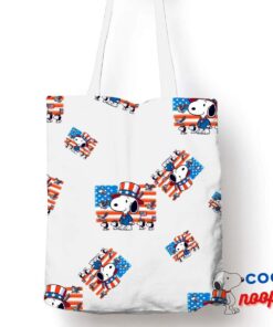 Jaw Dropping Snoopy Patriotic Tote Bag 1