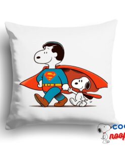 Jaw Dropping Snoopy Superman Square Pillow 1