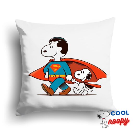 Jaw Dropping Snoopy Superman Square Pillow 1