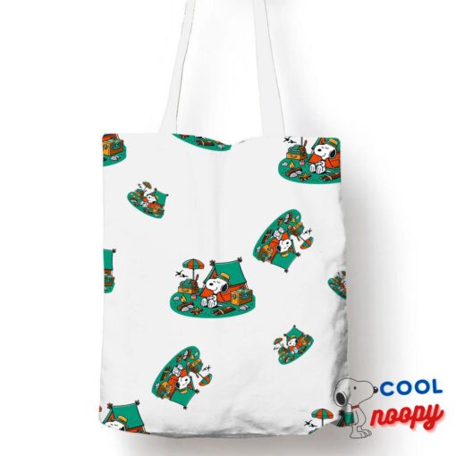 Last Minute Snoopy Camping Tote Bag 1