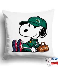 Last Minute Snoopy Lacoste Square Pillow 1