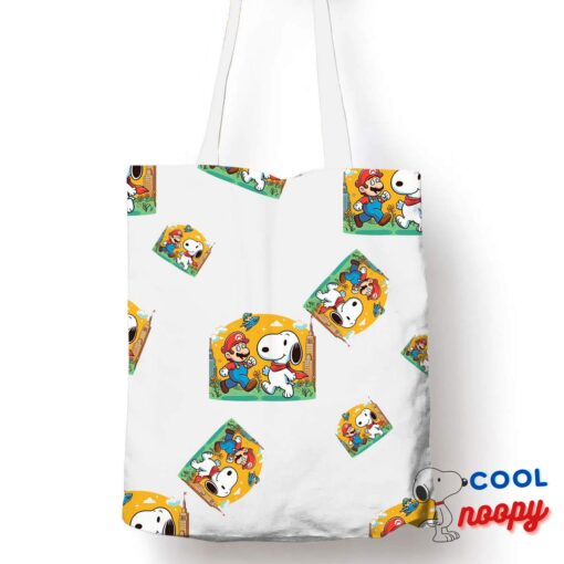 Last Minute Snoopy Super Mario Tote Bag 1