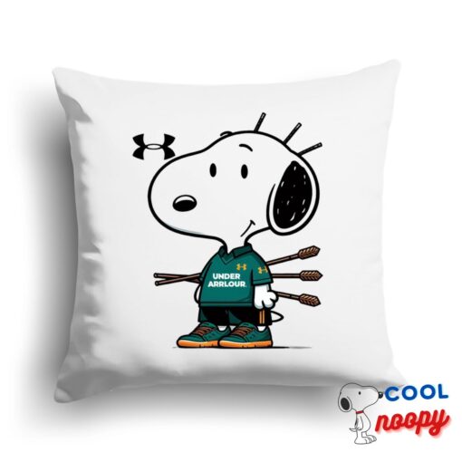 Last Minute Snoopy Under Armour Square Pillow 1