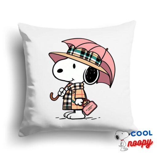 Latest Snoopy Burberry Square Pillow 1