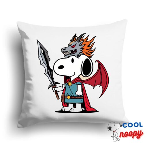 Latest Snoopy Demon Slayer Square Pillow 1