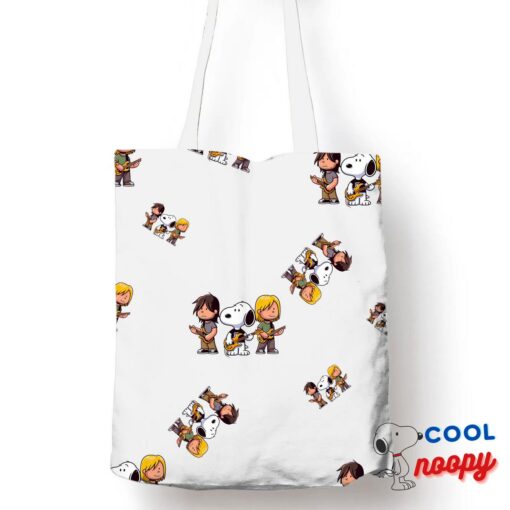 Latest Snoopy Foo Fighters Rock Band Tote Bag 1