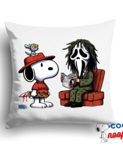 Latest Snoopy Horror Movies Square Pillow 1