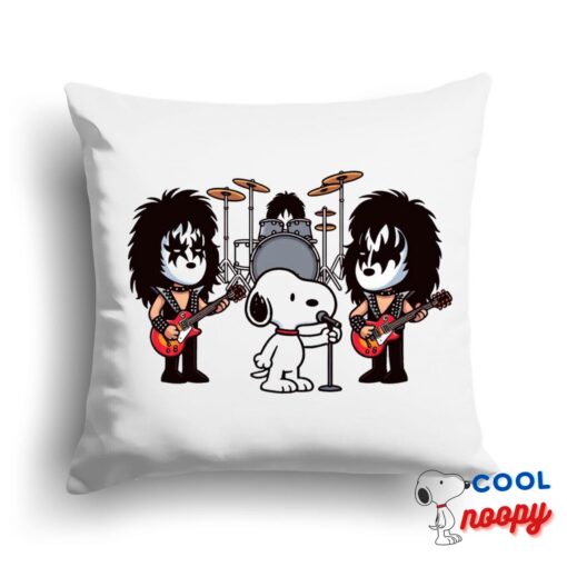 Latest Snoopy Kiss Rock Band Square Pillow 1