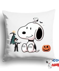 Latest Snoopy Nightmare Before Christmas Movie Square Pillow 1