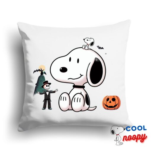 Latest Snoopy Nightmare Before Christmas Movie Square Pillow 1