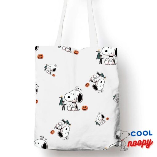 Latest Snoopy Nightmare Before Christmas Movie Tote Bag 1