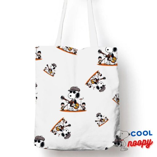 Latest Snoopy The Beatles Rock Band Tote Bag 1