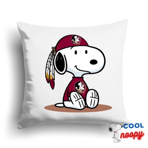 New Snoopy Florida State Seminoles Logo Square Pillow 1