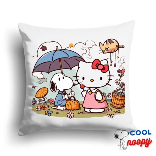 New Snoopy Hello Kitty Square Pillow 1