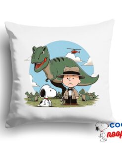 New Snoopy Jurassic Park Square Pillow 1