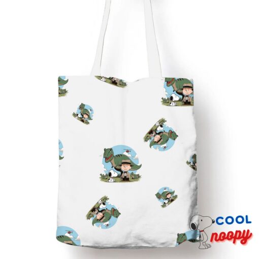 New Snoopy Jurassic Park Tote Bag 1