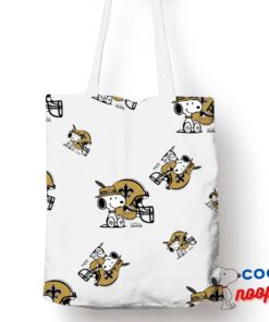 New Snoopy New Orleans Saints Logo Tote Bag 1