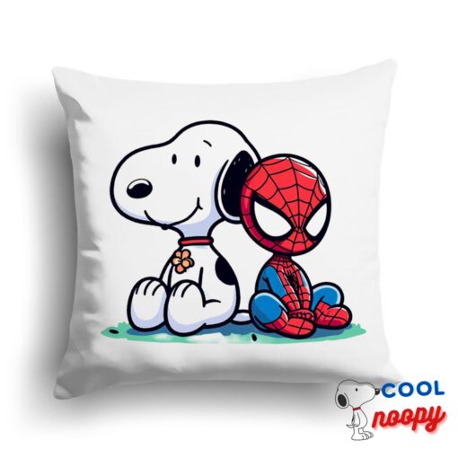 New Snoopy Spiderman Square Pillow 1