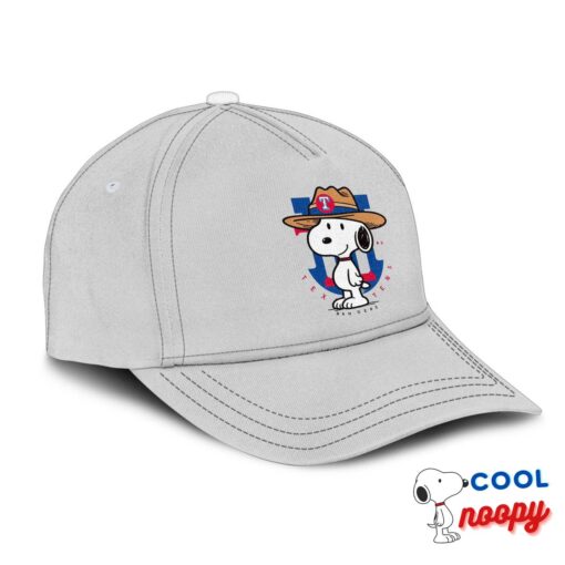 New Snoopy Texas Rangers Logo Hat 2