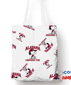 Novelty Snoopy Alabama Crimson Tide Logo Tote Bag 1