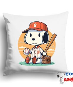 Novelty Snoopy Baseball Square Pillow 1