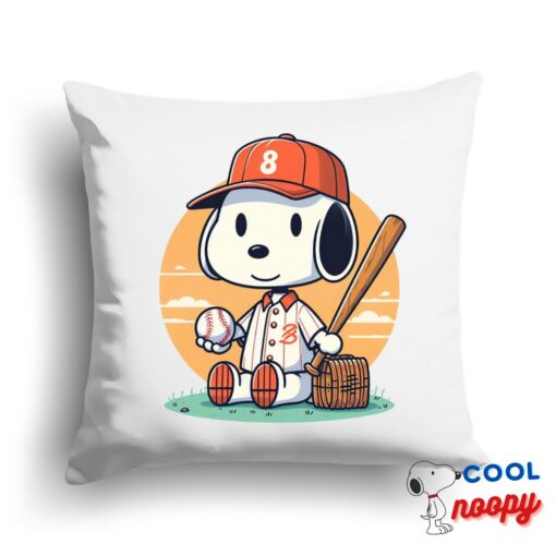 Novelty Snoopy Baseball Square Pillow 1