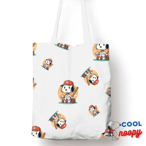 Novelty Snoopy Baseball Tote Bag 1