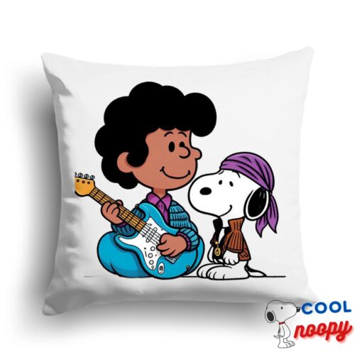 Novelty Snoopy Jimi Hendrix Square Pillow 1