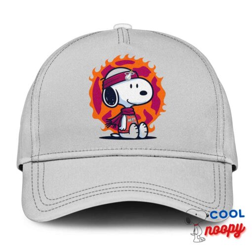 Novelty Snoopy Miami Heat Logo Hat 3