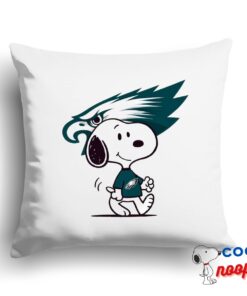 Novelty Snoopy Philadelphia Eagles Logo Square Pillow 1