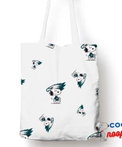 Novelty Snoopy Philadelphia Eagles Logo Tote Bag 1