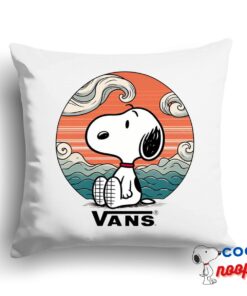Novelty Snoopy Vans Logo Square Pillow 1