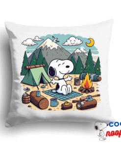 Outstanding Snoopy Camping Square Pillow 1