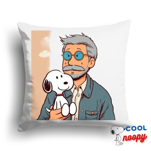 Outstanding Snoopy Dad Square Pillow 1
