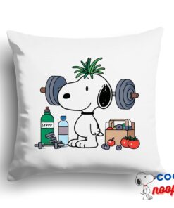 Outstanding Snoopy Gym Square Pillow 1