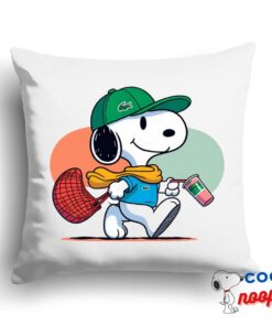 Outstanding Snoopy Lacoste Square Pillow 1