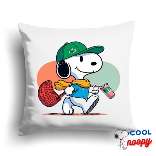 Outstanding Snoopy Lacoste Square Pillow 1