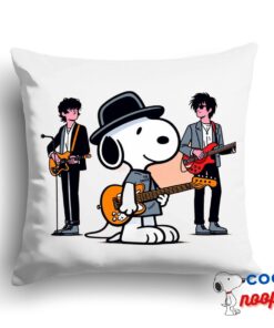 Outstanding Snoopy The Smiths Rock Band Square Pillow 1