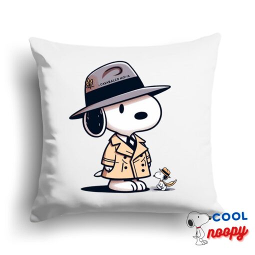 Perfect Snoopy Casablanca Movie Square Pillow 1