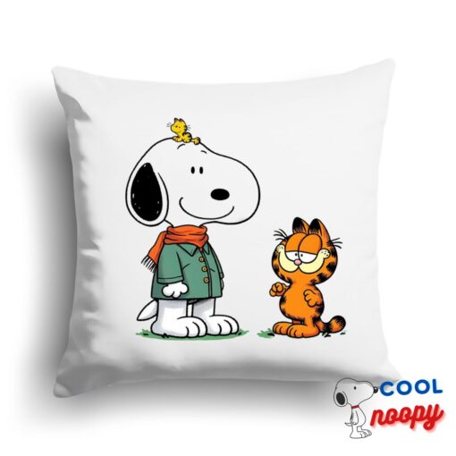 Perfect Snoopy Garfield Square Pillow 1