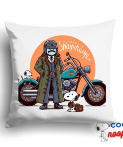 Perfect Snoopy Harley Davidson Square Pillow 1