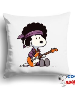 Perfect Snoopy Jimi Hendrix Square Pillow 1