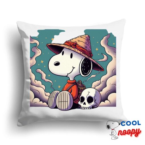 Perfect Snoopy Skull Square Pillow 1