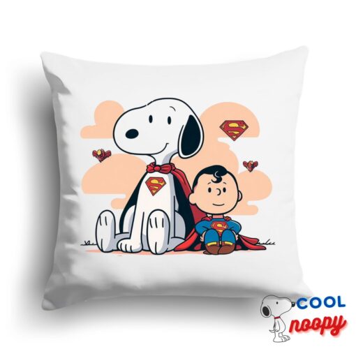 Perfect Snoopy Superman Square Pillow 1