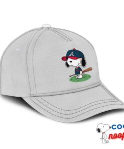 Playful Snoopy Atlanta Braves Logo Hat 2